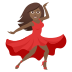 💃🏾 woman dancing: medium-dark skin tone display on JoyPixels